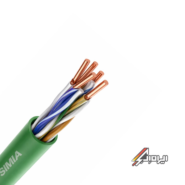 کابل شبکه کنترل شیلددار Cat6 سیمیا UTP با تست فلوک