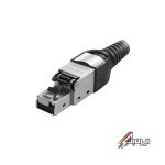 سوکت شبکه شیلددار Cat6A کروبن مدل CRBPLT09C6ASS