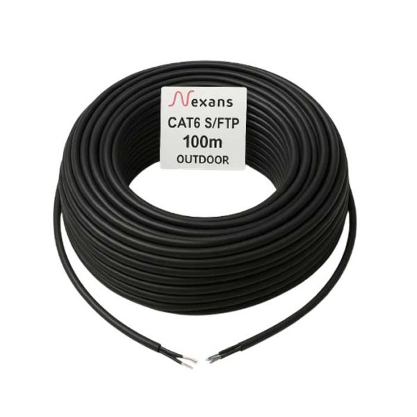 کابل شبکه Cat6 نگزنس SFTP تمام مس دابل ژاکت اوت دور 100 متری