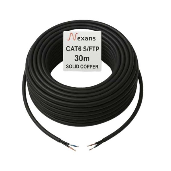 کابل شبکه Cat6 نگزنس SFTP تمام مس دابل ژاکت اوت دور 30 متری