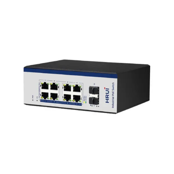 سوییچ شبکه صنعتی اترنت 4 پورت POE اچ آر یو آی مدل HR600-AFGM-82S