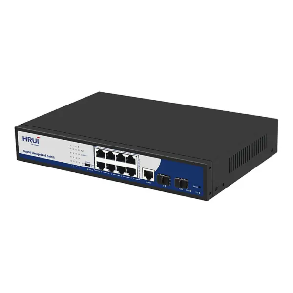 سوییچ شبکه مدیریتی 8 پورت POE اچ آر یو آی مدل HR-AFGM-82NS
