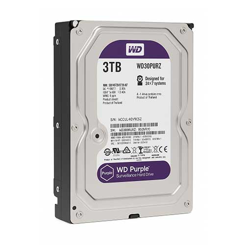 هارد اینترنال وسترن دیجیتال مدل Purple WD30PURZ ظرفیت 3 ترابایت